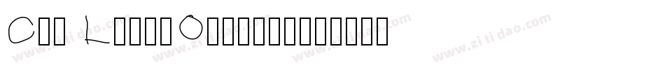 Cam LightOblique字体转换